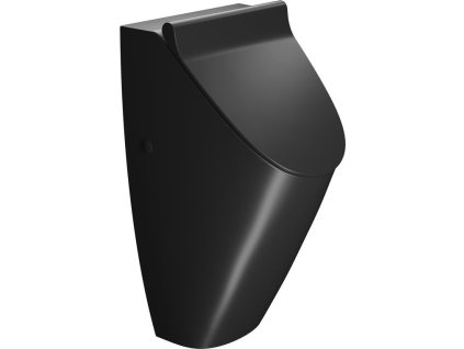 GSI COMMUNITY urinál se zakrytým přívodem vody s otvory pro víko 31x65cm, černá mat 909826