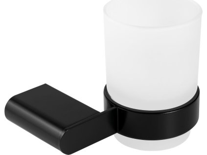 Novaservis Držák kartáčků a pasty sklo Titania Naty černá 66606,5