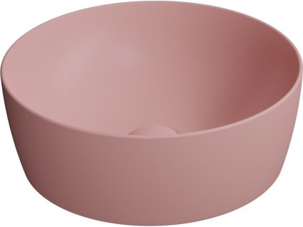 GSI NUBES keramické umyvadlo na desku průměr 40cm, blush mat 903924
