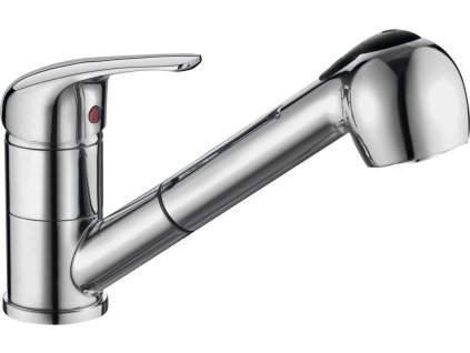 Aqualine AQUALINE 40 stojánková dřezová baterie s výsuvnou sprškou, chrom 52137