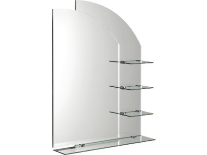 Aqualine WEGA zrcadlo s policemi 65x90cm 65028