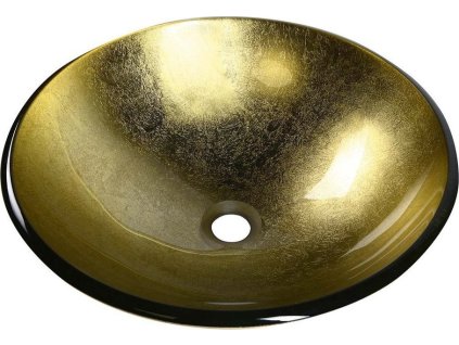 Sapho SHAY skleněné umyvadlo na desku Ø 42cm, zlatá 2501-22