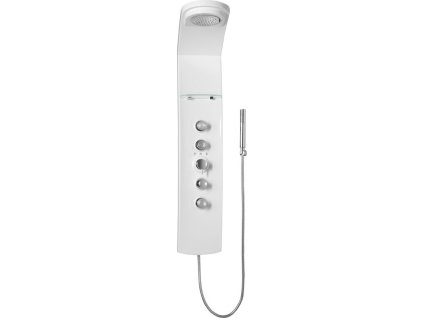 Polysan LUK termostatický sprchový panel rohový 250x1300mm, bílá 80325