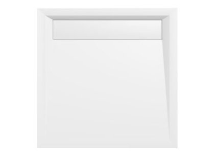 Polysan ARENA sprchová vanička z litého mramoru se záklopem, čtverec 90x90cm, bílá 71601