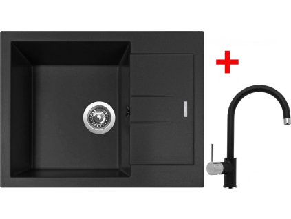 4289086 8596142046881 sinks amanda 650 pureblack vitalia gr