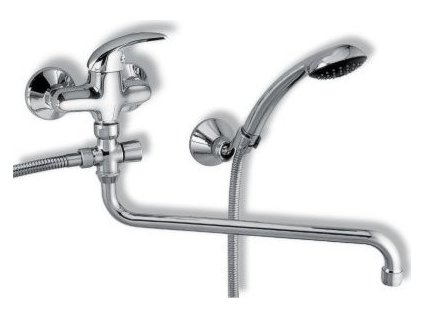 Novaservis Vanová paneláková baterie 150 mm Metalia 55 chrom -lék páka 55071,0L