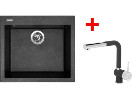 4289384 8596142047444 sinks cube 560 metalblack mix 3 p gr