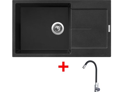 4478259 8596142054688 sinks ultima 860 xxl metalblack elasta nerez cerna