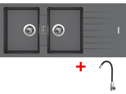 4478283 8596142054800 sinks perfecto 1160 duo titanium elasta nerez cerna