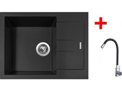 4478309 8596142055098 sinks amanda 650 pureblack elasta nerez cerna