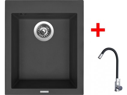 4478287 8596142054985 sinks cube 410 pureblack elasta nerez cerna