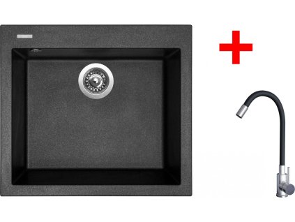 4478307 8596142055081 sinks cube 560 metalblack elasta nerez cerna