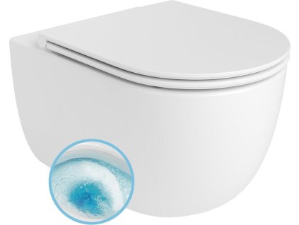 Bruckner GLANZ závěsná WC mísa, Vortex Rimless, 36x52, 5cm, bílá 201.336.4