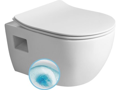 Bruckner LUNA závěsná WC mísa, Vortex Rimless, 35, 5x49cm, bílá 201.331.4