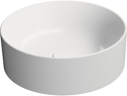 GSI KUBE X keramické umyvadlo na desku, průměr 40cm, bílá mat 942609