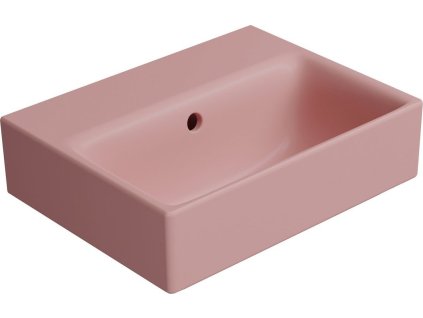 GSI NUBES keramické umývátko 40x32cm, broušená spodní hrana, bez otvoru, blush mat 96849024