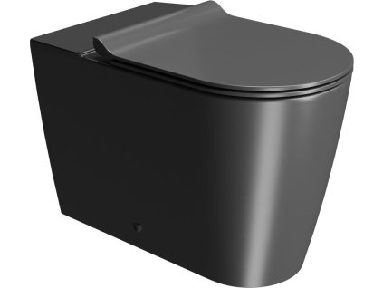 GSI KUBE X WC mísa kombi spodní/zadní odpad, Swirlflush, 36x63cm, černá dual-mat 941926