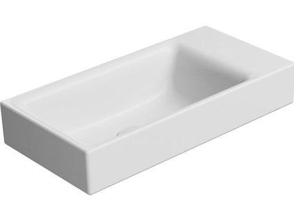 GSI NUBES keramické umývátko 50x25cm, bez otvoru, pravé/levé, bílá mat 9637009