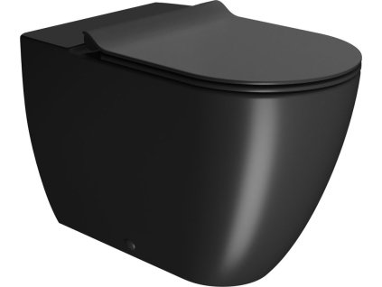 GSI PURA WC mísa kombi spodní/zadní odpad, Swirlflush, 36x63cm, černá dual-mat 880626