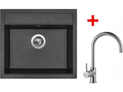 4289532 8596142048373 sinks solo 560 metalblack vitalia