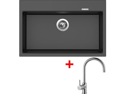 4289386 8596142048199 sinks maximo 780 metalblack vitalia