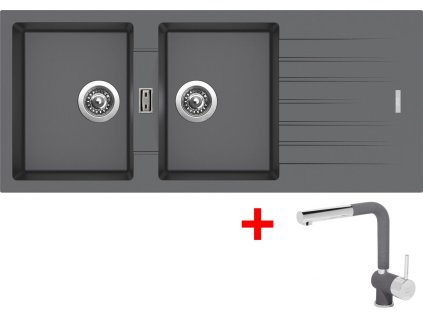 4289868 8596142051106 sinks perfecto 1160 duo titanium mix 3 p gr
