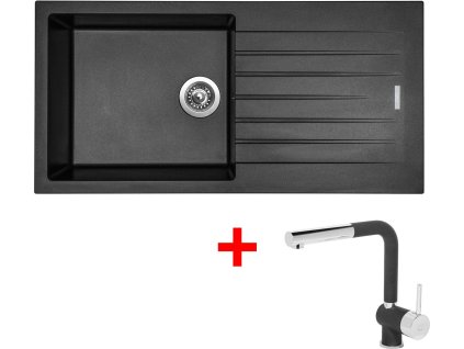 4289842 8596142050925 sinks perfecto 1000 metalblack mix 3 p gr