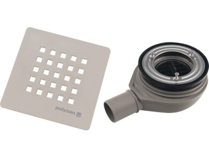 Polysan TRENECA vaničkový sifon, průměr 90mm, DN40, krytka béžová mat 84999.81