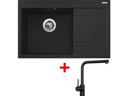 4297559 8596142042630 sinks rim 780 l metalblack elka cerna matna