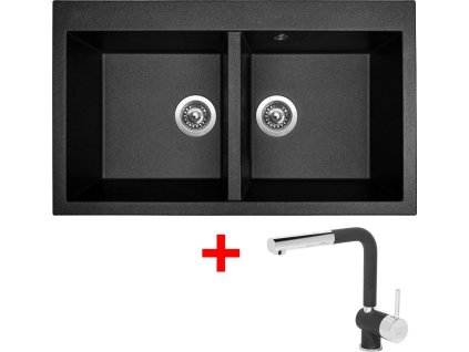 4289320 8596142047932 sinks amanda 860 duo metalblack mix 3 p gr