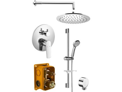 Bruckner SCHMITZ podomítkový sprchový set s pákovou baterií, 2 výstupy, chrom 863.142.1