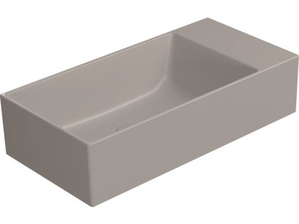 GSI KUBE X keramické umývátko 50x25cm, bez otvoru, pravé/levé, tortora mat 9486005