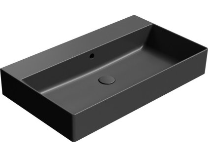 GSI KUBE X keramické umyvadlo 80x47cm, bez otvoru, černá mat 9422026