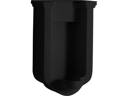 Kerasan WALDORF urinál se zakrytým přívodem vody, 44x72cm, černá mat 413031