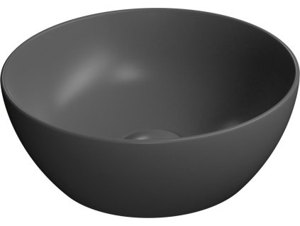 GSI PURA keramické umývátko na desku, průměr 32cm, černá mat 885426