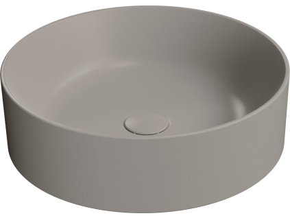 GSI KUBE X keramické umyvadlo na desku, průměr 45cm, tortora mat 942705