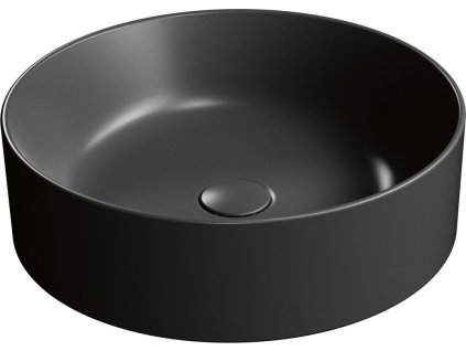 GSI KUBE X keramické umyvadlo na desku, průměr 45cm, černá mat 942726