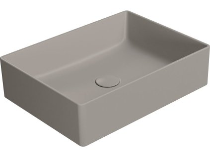 GSI KUBE X keramické umyvadlo na desku, 50x37cm, tortora mat 942905