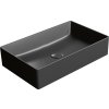 GSI KUBE X keramické umyvadlo na desku, 60x37cm, černá mat 945326