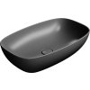 GSI NUBES keramické umyvadlo na desku 60x38cm, černá mat 978326