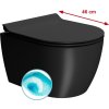 GSI PURA SHORT závěsná WC mísa, Swirlflush, 35x46cm, černá dual-mat 880226