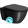 GSI PURA ECO závěsná WC mísa, Swirlflush, 36x55cm, černá dual-mat 880726