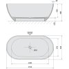 Polysan REDUTA volně stojící vana litý mramor 171x81x58cm, bílá 71842