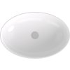 Polysan BANERA OVAL umyvadlo na desku, litý mramor, 60x40cm, bílá 14397