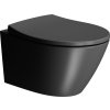 GSI MODO závěsná WC mísa, Swirlflush, 37x52cm, černá dual-mat 981626