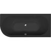 Polysan VIVA R asymetrická vana 175x80x47cm, černá mat 78119.21
