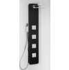 Polysan SPIRIT SQUARE termostatický sprchový panel 250x1550mm, černá 81251