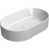 GSI KUBE X keramické umyvadlo na desku, 60x37cm, oválné, bílá ExtraGlaze 945811