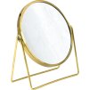 Ridder SUMMER kosmetické zrcátko na postavení, Ø 160mm, oboustranné, zlato 03009024