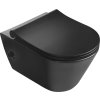 Sapho AVVA CLEANWASH závěsná WC mísa, integrovaná baterie a bidet. sprška, Rimless, 35, 5x53cm, černá mat 100315-110